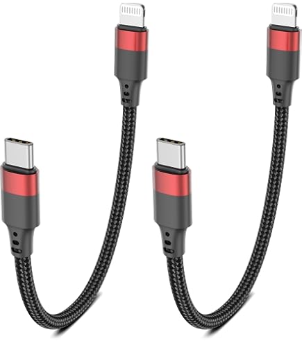 ESR USB-C Auf Lightning Kabel 0,2m – MFi Zertifiziert & PD Schnellladefähig | Nylon Geflochten Für IPhone/iPad