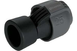 Gardena anslutning till sprinklersystem: Anslutningsstycke för ventilboxar, pipeline, spiralslangboxar och VA-installationer, 25 mm x 1 tum-innergänga, Quick & Easy (2762-20)