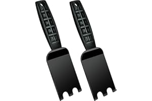 XYK 2 Pack Grill Spatula Scraper for George Foreman Indoor Grills and Other Indoor Grills with Grooves, Heat Resistant Cleaner Tool, Comfortable Grip