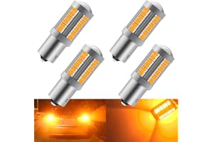 KaiDengZhe 4PCS Ambre 1156 BAU15S PY21W 5630 33SMD Ampoules LED de Voiture 900LM Super Bright Feu de Clignotants Avant et Arrière Clignotants Ampoules 12-30V 3.6W