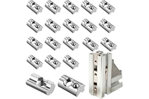 BCBF 20 Piezas Tuercas Correderas En T,Tuercas De Ranura M8 Tuercas De Perfil De Aluminio Tuercas De Corredera para 4040, Ranura 8,Deslizador En Forma De T Aluminio para Abrazadera De Módulo Solar Pv