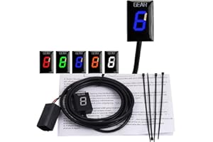 MOQIAOSEIKO Indicatore di marcia per motocicletta Indicatore di cambio marcia compatibile con Kawasaki Z750 Z 750 Z1000 2007 2008 2009 ECU Plug Direct Mount 1-6