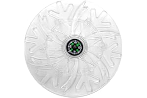 AXOTEN Tapis de snowboard Stomp Pad avec boussole, matériau PVC 15 x 15 x 0,5 cm, antidérapant en forme de flocon de neige 3D