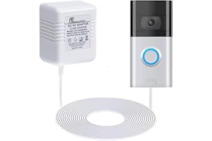 ChooKaChoo Doorbell Transformer 24V Adapter for Ring, Nest, Eufy & More, 16.4ft Long C Wire, Compatible with Popular Smart Doorbells, 240V AC to 24V AC, 500mA, UL & CE Certified