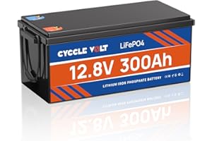 CYCCLEVOLT Batería de Litio 12V 300Ah, batería Recargable LiFePO4 3840Wh, 200A BMS, Potencia de Salida de la batería 2560W, hasta más de 15000 ciclos para solares, Barcos, autocaravanas y Uso Fuera de la Red