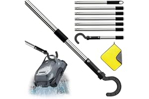 HEYIDAMAI Haken für poolroboter, Poolhaken für Stangen mit Teleskopstange 255 cm, Pool Haken für Pool Saugroboter, Pool Reinigungszubehör Haken, Generisch Haken für Poolreiniger Roboter Zubehör