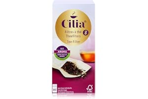Cilia 80 Filtres à Thé, Taille S, Sans Résidu dans La Tasse, Pour Préparation Individuelle (100 à 400 ml)
