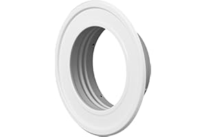 MKK Wandrosette Wandflansch Rosette Ø 100 mm 10 cm RM weiß Flansch Alu-Flex-Rohr Thermoflex Flexrohr Aluflex Metallflansch Hitzebeständig