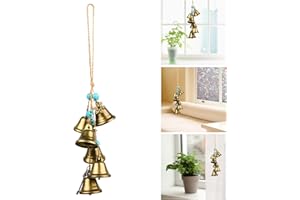 BBXWANG Witches Bells Magic Witchcraft Supplies, Hanging Witch Bells Decor, Indoor Outdoor Wind Chimes for Garden Door Knob Porch House Yard Decorations