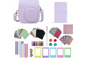 TONYLAIJIANTAO Sofortbildkamera Mini 11/12 Zubehör Kompatibel mit Fujifilm Instax Filmkamera, Inklusive Tasche/Album/Filter/Filmrahmen/Randaufkleber. (Lila)