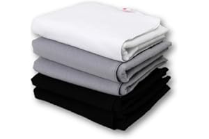 ‎BABYMAJAWELT BABYMAJAWELT® Moltontücher weiß oder bunt 80x80cm - 5er Set Super Soft (Grau - Schwarz Mix)