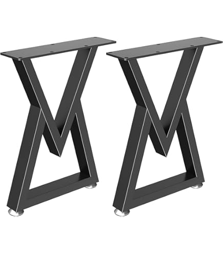 2er-Set Tischbeine Tischgestell Tischkufen Industrie Design Stahl Tisch
