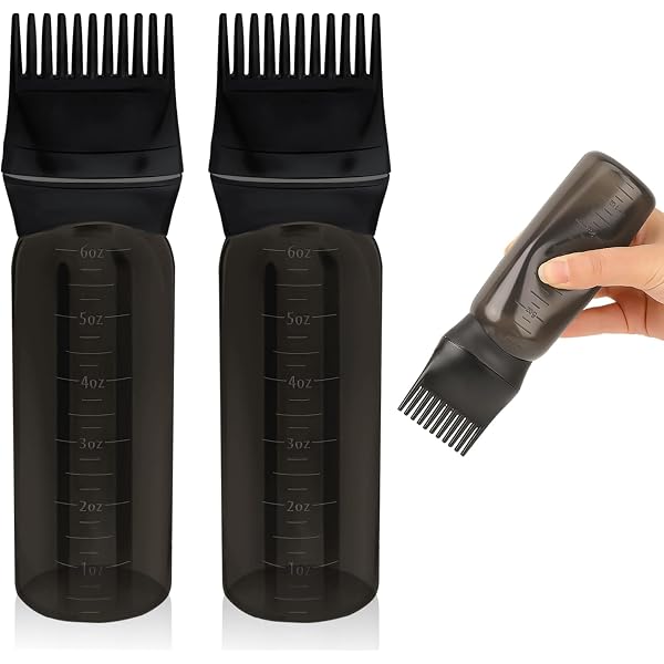 Haarfarbeflasche Mit Applikatorkamm – 170ml, Pump-Action, Für Präzises Färben Zu Hause & Im Salon