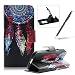 Produktbild Samsung Galaxy S5/S5 Neo Handyhülle Brieftasche Lederhülle Case,Bookstyle Magnet PU Leder Standfunktion Kompletter Schutz Kartenfach Wallet Cover für Samsung Galaxy S5/S5 Neo,Herzzer Mode Gute Qualität [Feder Campanula Muster] Schutztasche Schutzhülle Handyschale Hülle Flip Case Cover für Samsung Galaxy S5/S5 Neo + 1 x Frei Schwarz Handy Halterung Ständer + 1 x Frei Schwarz Touch Pen Stift Stylus