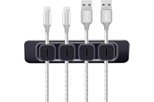 OYE Cable Clips Organizer Magnetic Cable Management Clips Cord Organizer Self Adhesive Sticky for All Wires, Desk Wall Desktop Cord Office Home USB Cable Power Wire Mouse Cable, Black