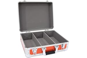 Roadinger 3012205A - Maleta para CD (aluminio, bordes redondeados), color rojo