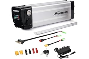 Adaluolo 48V Ebike Batteria, 48V 15AH Argento Batteria bici Elettrica agli ioni di litio Pedelec Batteria Rimovibile Bicicletta Batteria di Ricambio con Caricabatterie per 350W 500W 750W Motore