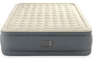 Intex 64926ND - Materasso Dura-Beam Elevated PremAire Matrimoniale con Pompa Elettrica e USB, 152x203x46 cm