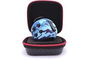 PILPOC theFube Fidget Toy - Premium Qualität Fidget Toys, Fidget Cube mit Exklusiver Schutzhülle, ADHS Fidgetwürfel , Anti-Stress Spielzeug, Antistresswürfel mit 6 Seiten, Camouflage & Blau