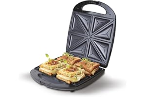 CAMRY Adler Toster Sandwich XL o mocy 1100 W CR 3023, srebrny, czarny