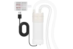 Flintronic Mini vattenpump, 5 V elektriska minivattenpumpar, med 1 m PVC-slang och 3 m vattenledningar, USB-driven vakuumpump, liten självsugande pump för vatten, flytande