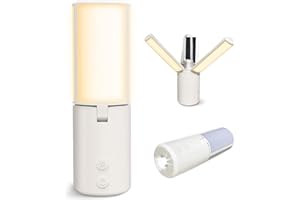 Wholede Lámpara LED Multifunción para Camping - 8000 mAh, Regulable, USB Recargable, Luz Solar - Equipo de Emergencia para Tiendas, Pesca y Más