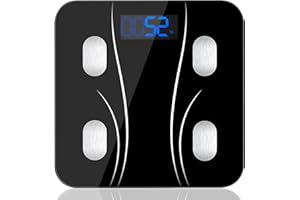 HAPPTWS Digitale Personenwaage für Körpergewicht, Waage Elektronische Personenwaage mit hochpräzisen Sensoren, genaue Gewichtsmaschine für Personen, LED-Anzeige, Step-On