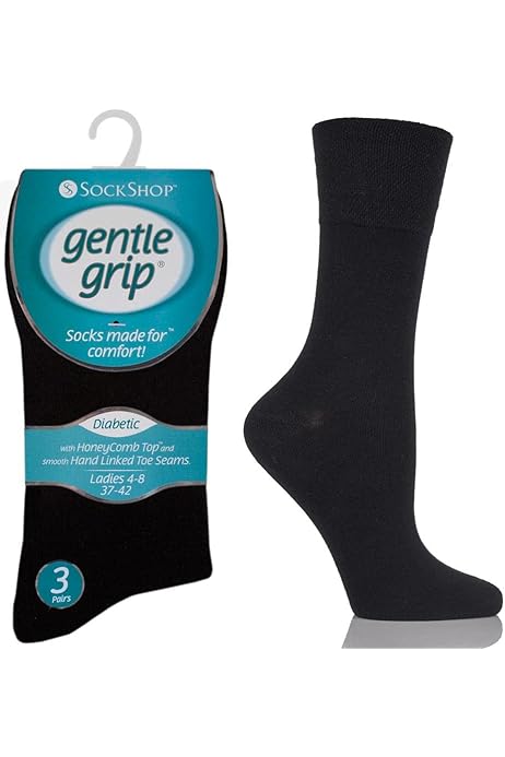 Socken Diabetiker Herren SOCK-TEC Damensocken, Nicht Elastisch, Für Diabetiker, Weiche Socken Ohne Bund