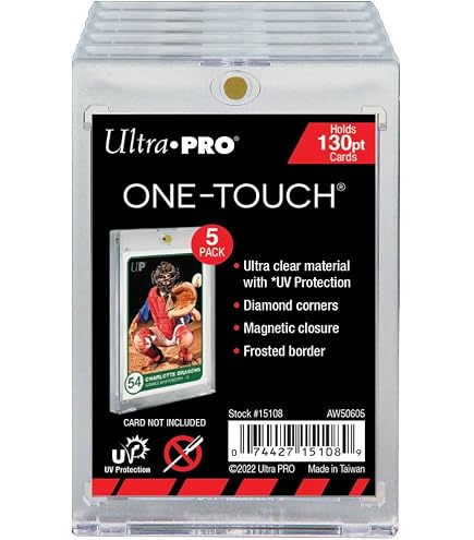 Ultra Pro One-Touch Magnetic Card Holders - 130pt Thick, Lot Of 5 (Clear) - View #9