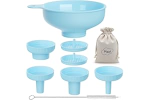 Imbuti da Cucina a Bocca Larga, Imbuto di Plastica di Qualità Alimentare Pisol per Cottura e Conservazione con 4 Bocche di Diverse Dimensioni per Riempire Vasi Mason a Bocca Larga e Regolare