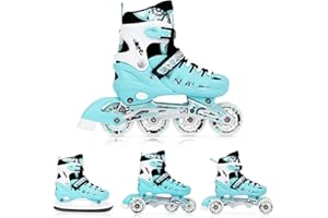 NILS EXTREME NILS NH10905 - Patines de Hielo Ajustables # 4 en 1 para niñas y niños y Mujeres