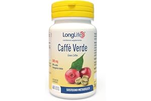 LongLife® Caffè Verde | Estratto titolato al 50% in Acido Clorogenico | Sostegno metabolico | Azione tonica e antiossidante | Fino a 2 mesi di trattamento | Vegano e Senza glutine