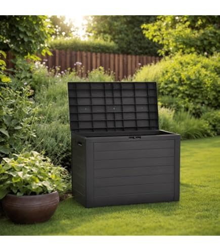 Contenitore Per Cuscini Da Esterno 120L - Grigio, Polipropilene, 73x50,5x46,5 Cm - Foto 2