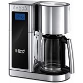 Russell Hobbs 23370-56 Dijital Filtre Kahve Makinesi Elegance Paslanmaz &Ccedil;elik, Zamanlayıcı Fonksiyonu, 10 Bardağa Kadar, 1,25