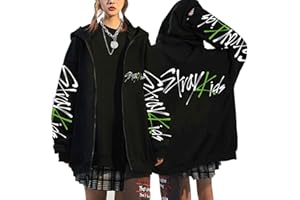 Flyself Kpop Stray Kids Title Song MANIAC bluza z kapturem dla mężczyzn i kobiet, Y2K E-Girl Zip Up, bluza z kapturem, długi rękaw, bluza na co dzień, Harajuku Oversized