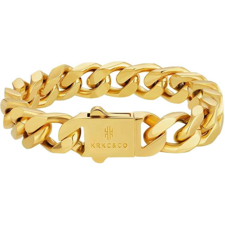 COOLSTEELANDBEYOND Edelstahl-Kubanische Kette – Miami Style Für Ihn