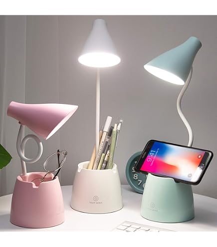 EMOS Lampada da tavolo a LED dimmerabile STELLA 6,5 W, luminosità max. 400 lm, colore luce 4000 K, braccio flessibile, cavo di alimentazione da 1,7 m con adattatore europeo, CRI>80, durata della