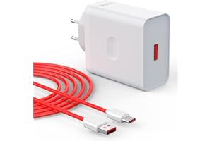 VUOHOEG 100 W USB ładowarka Kompatybilna z OnePlus SuperVooc 13 12 12R 11 10 9 10T 8T 7T Pro, Nord 5 4 2T CE 2 3 Oppo Reno 12 Pro 12F 11F, Realme GT 7 12x Adapter do ładowania Dashcharge z 8A USB C ładowaczem