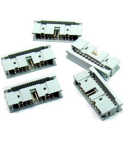 sourcing map IDC Draht Flachbandkabel FC/FC Stecker A Type 20 Polig, 2,54 mm Abstand, 30CM Lange Grau für Computer LED Display DVD