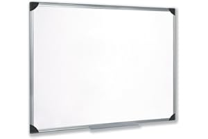 5 Star Weißwandtafel trocken abwischbar magnethaftend mit Stiftablage und Aluminiumleisten B 90 x H 60 cm