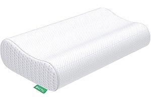 ‎UTTU UTTU Memory Foam Kissen, Kopfkissen zur Linderung von Nackenschmerzen, Ergonomisches Nackenkissen Sandwichkissen, verstellbares Memory Schaum Kissen 60x36x13/11cm