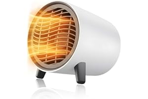 Calefactor Eléctrico Compact, Bwaliffury Calentador Cerámico Silencioso, Protección contra el sobrecalentamiento, Calefactor Bajo Consumo, Estufa Eléctrica Para baño, Oficina, Hogar, Dormitorio
