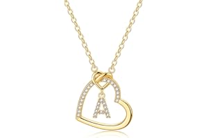 LIHELEI Collana Donna Argento,26 Lettera Maiuscola Con Zirconi Collana Moglie Mamma Fidanzata Compleanno San Valentino Natale Anniversario Festa Della Mamma Gioielli Donna Regalo