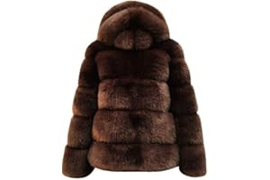 MaNMaNing Giubbotto Donna Invernale Pelliccia Sintetica Capispalla Con Cappuccio Caldo Visone Giacca Da Donna Giacca Da Donna In Finta Spessa Invernale Termico Parka Cappotti Giacche