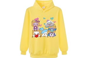 Minhuaha Girls Foxy and Boxy Hoodie Boys Cotton Jumper Cute Top