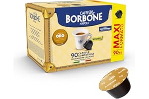Caffè Borbone, Mieszanka Złota - 90 Kapsułki do Kawy (6 opakowań po 15 sztuk) - Kompatybilna z ekspresami do kawy Nescafé* Dolce Gusto*