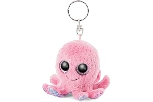 NICI Glubschis Poulpe Poli Original 8 cm-Peluches Animaux de la mer, Pieuvre clés dotée d’Une Attache pour Cordon, Trousseau et Porte-Clef Fille-Doudou Cadeau Enfants, 46963, Rose/Multicolore