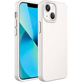 Merwish Apple iPhone 13 ve 14 Uyumlu &Ouml;zel İpeksi Dokunuş Hissi Veren İ&ccedil;i Yumuşak Kadife Lansman Silikon Kılıf Kapak (Beyaz)