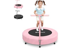 BCAN 91 cm studsmatta för småbarn, ASTM-certifierat skumhandtag och säkert tjockt överdrag, liten studsmatta för barn, lätt att montera (rosa, 91 cm, 36PJ)