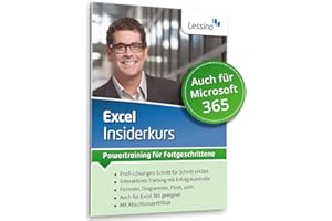 LESSINO Excel 2016 Insiderkurs - Powertraining für Fortgeschrittene | Lernen Sie Schritt für Schritt Diagramme, Pivot, Formeln und Funktionen zu nutzen | inkl. Online-Kurs [1 Nutzer-Lizenz]